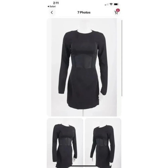 Zara Womens Combination Tulle Mini Dress Fitted - Picture 4 of 6